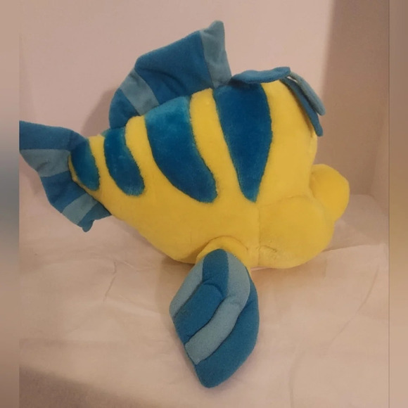 Vintage Disney The Little Mermaid - Flounder Stuffed Animal Fish Plush - Picture 5 of 9
